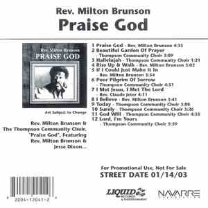 Rev. Milton Brunson - Praise God download free